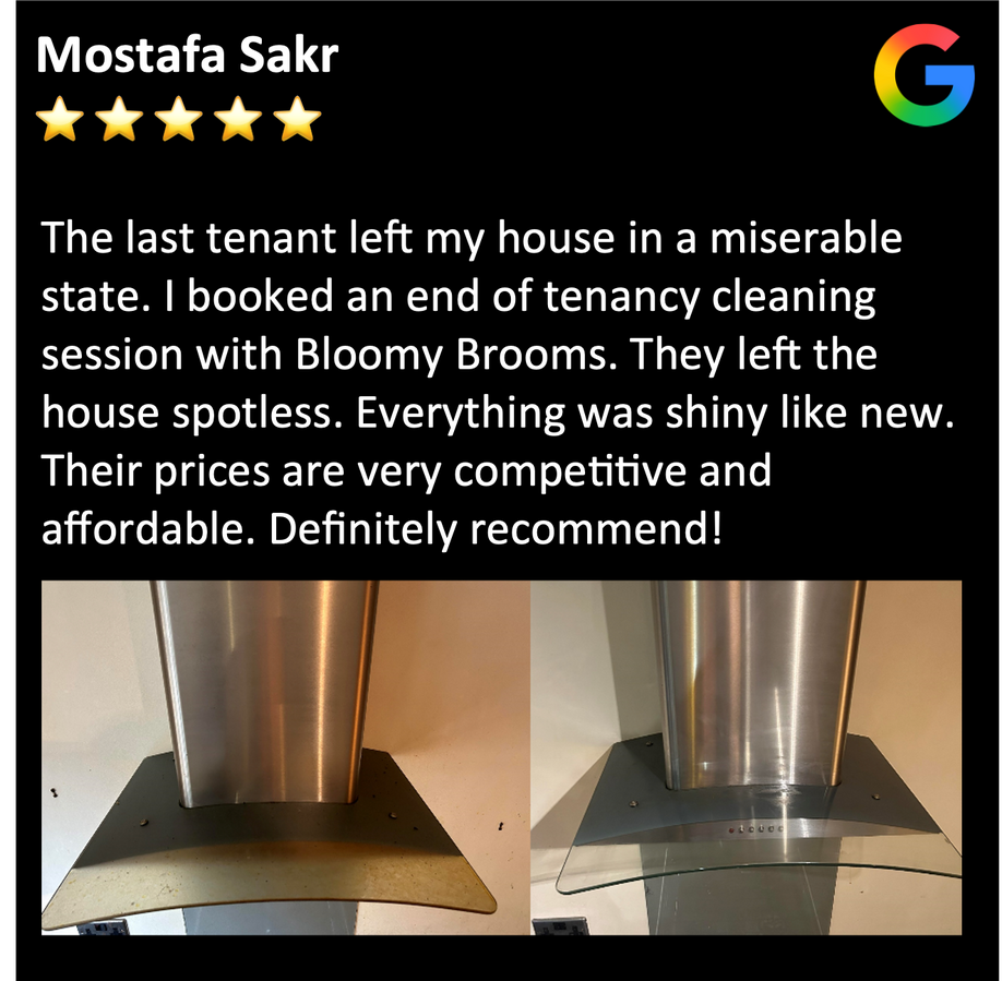End of tenancy cleaning Cleaning review: The last tenant left my house in a miserable state. I booked an end of tenancy cleaning session with Bloomy Brooms. They left the house spotless. Everything was shiny like new. Their prices are very competitive and affordable...